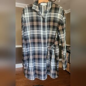 Robert Rodriguez Plaid shirt XS... Tie on side